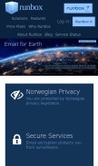 How runbox.com looks like on a mobile device such as an iPhone.