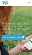 How rungoapp.com looks like on a mobile device such as an iPhone.