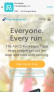 How runkeeper.com looks like on a mobile device such as an iPhone.