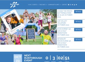 How runthrough.co.uk looks like on a tablet such as an iPad.