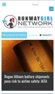 How runwaygirlnetwork.com looks like on a mobile device such as an iPhone.