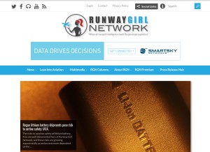 How runwaygirlnetwork.com looks like on a tablet such as an iPad.