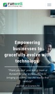 How runwellsolutions.com looks like on a mobile device such as an iPhone.