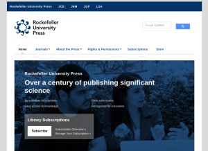 How rupress.org looks like on a tablet such as an iPad.
