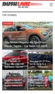 How rushlane.com looks like on a mobile device such as an iPhone.