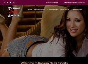 How russianescortdelhi.com looks like on a tablet such as an iPad.