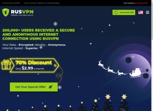 How rusvpn.com looks like on a tablet such as an iPad.