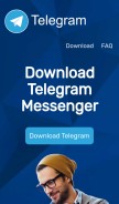 How rutelegram.com looks like on a mobile device such as an iPhone.