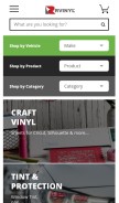 How rvinyl.com looks like on a mobile device such as an iPhone.
