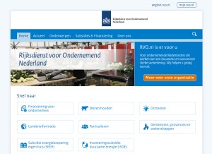 How rvo.nl looks like on a tablet such as an iPad.
