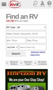 How rvt.com looks like on a mobile device such as an iPhone.