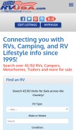 How rvusa.com looks like on a mobile device such as an iPhone.
