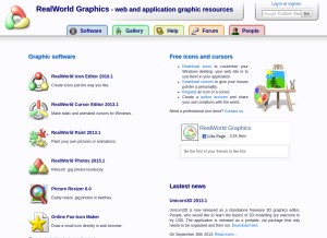 How rw-designer.com looks like on a tablet such as an iPad.