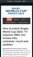 How rwcupdates.com looks like on a mobile device such as an iPhone.