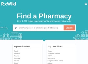 How rxwiki.com looks like on a tablet such as an iPad.
