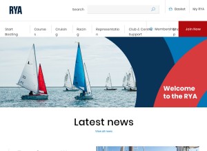 How rya.org.uk looks like on a tablet such as an iPad.