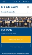 How ryerson.com looks like on a mobile device such as an iPhone.