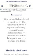 How ryllace.com looks like on a mobile device such as an iPhone.