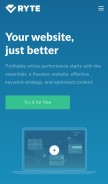 How ryte.com looks like on a mobile device such as an iPhone.