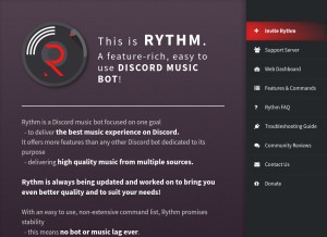How rythmbot.co looks like on a tablet such as an iPad.