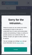 How s1jobs.com looks like on a mobile device such as an iPhone.