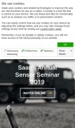 How saab.se looks like on a mobile device such as an iPhone.