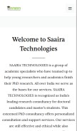 How saairatechnologies.com looks like on a mobile device such as an iPhone.