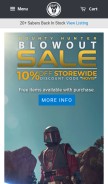 How saberforge.com looks like on a mobile device such as an iPhone.