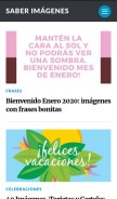 How saberimagenes.com looks like on a mobile device such as an iPhone.