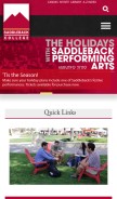 How saddleback.edu looks like on a mobile device such as an iPhone.