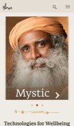 How sadhguru.org looks like on a mobile device such as an iPhone.
