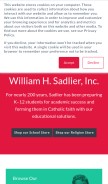 How sadlier.com looks like on a mobile device such as an iPhone.