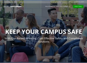 How safecolleges.com looks like on a tablet such as an iPad.