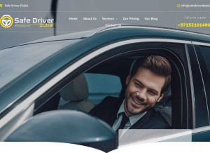 How safedriverdubai.ae looks like on a tablet such as an iPad.