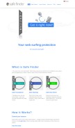 How safefinder.com looks like on a mobile device such as an iPhone.