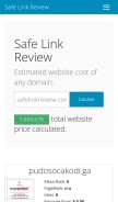 How safelinkreview.com looks like on a mobile device such as an iPhone.