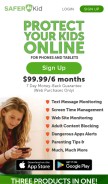 How saferkid.com looks like on a mobile device such as an iPhone.
