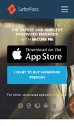 How saferpass.net looks like on a mobile device such as an iPhone.