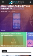 How safetricks.org looks like on a mobile device such as an iPhone.