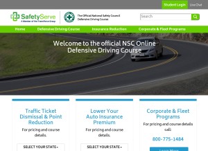 How safetyserve.com looks like on a tablet such as an iPad.