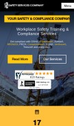 How safetyservicescompany.com looks like on a mobile device such as an iPhone.