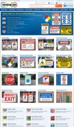 How safetysign.com looks like on a mobile device such as an iPhone.