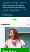 How sageabra.com looks like on a mobile device such as an iPhone.
