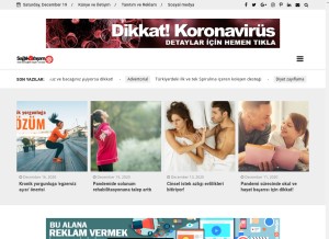 How saglikveyasamsitesi.com looks like on a tablet such as an iPad.