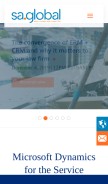 How saglobal.com looks like on a mobile device such as an iPhone.