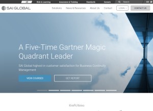 How saiglobal.com looks like on a tablet such as an iPad.