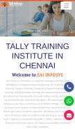 How saiinfosys.in looks like on a mobile device such as an iPhone.