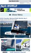 How sail-world.com looks like on a mobile device such as an iPhone.