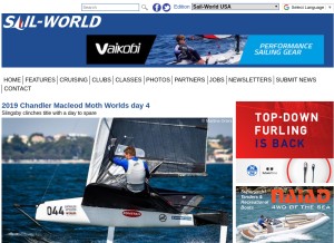 How sail-world.com looks like on a tablet such as an iPad.