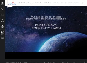 How saint-gobain.com looks like on a tablet such as an iPad.